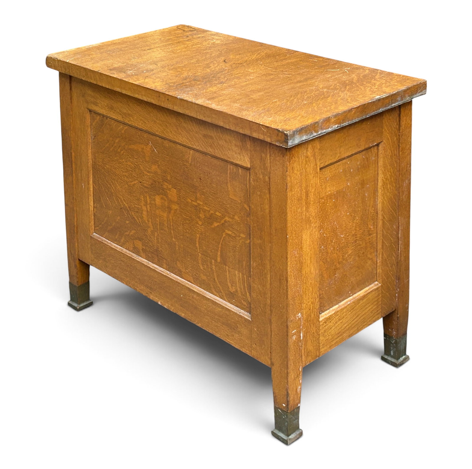 Oak 2 Drawer File Cabinet. - 6