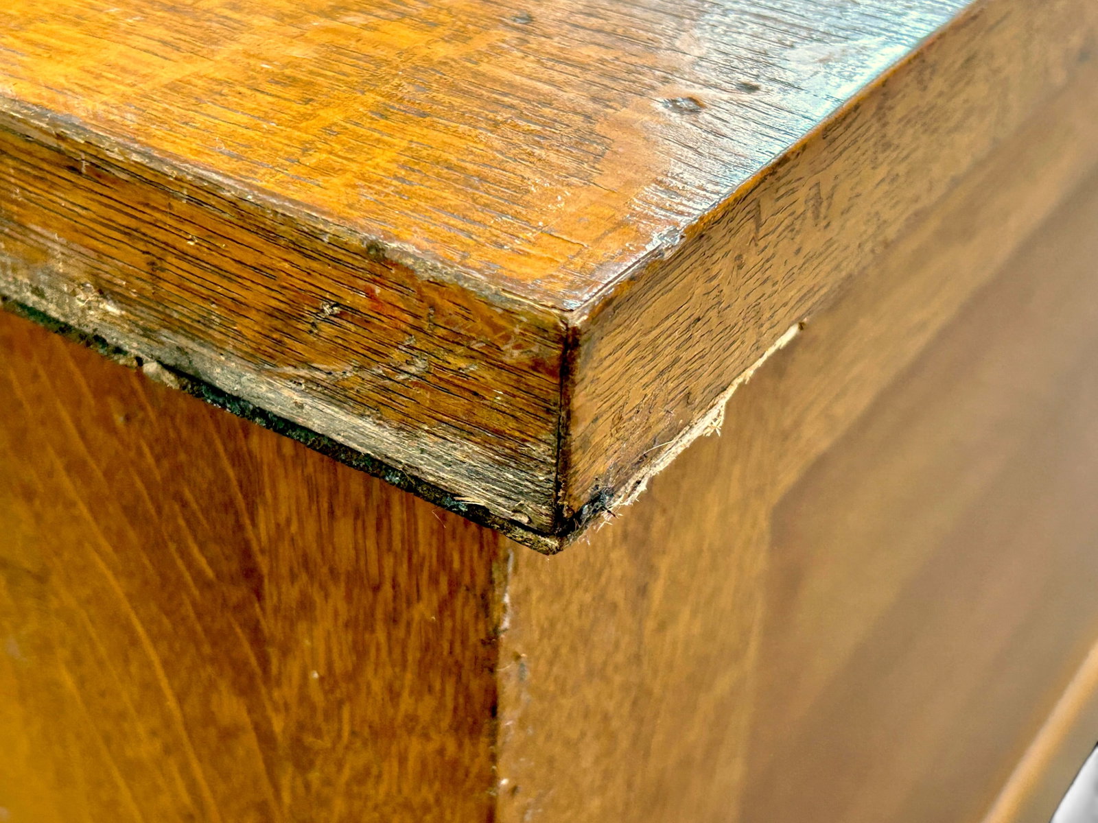 Oak 2 Drawer File Cabinet. - 7