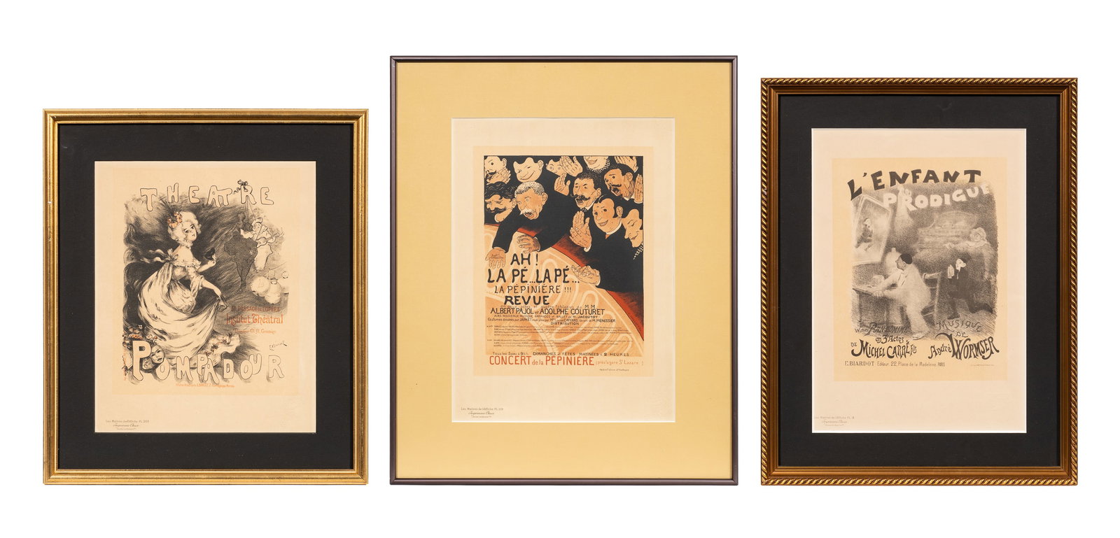 Lot of Three Framed Maitre de l'Affiche Posters. (1 of 11)