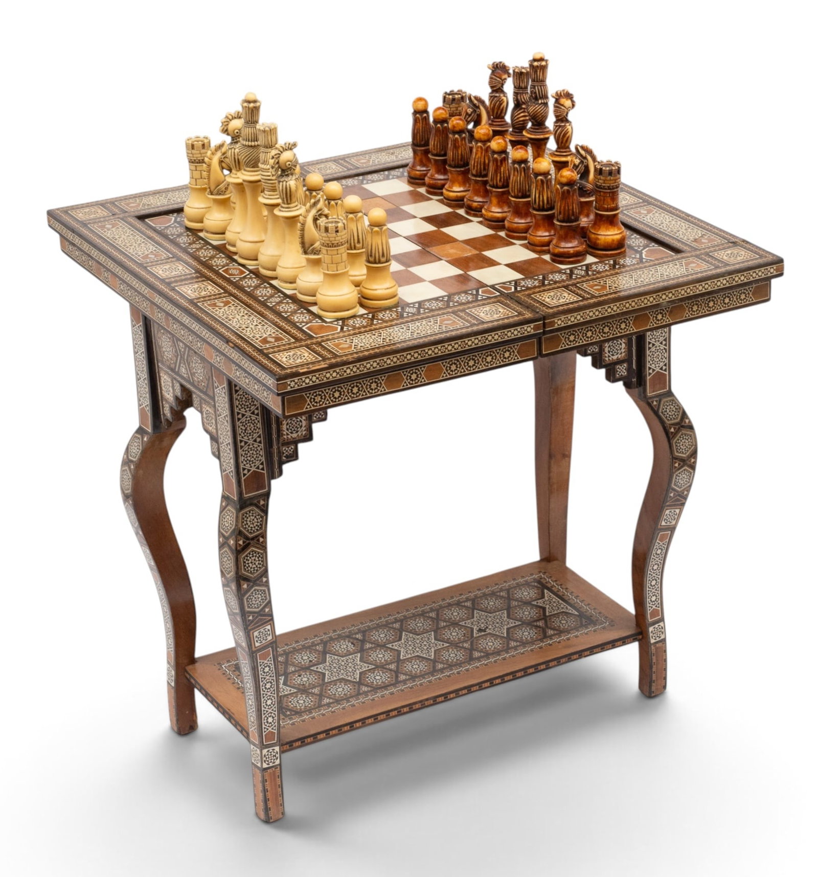 Jerusalem Parquetry Flip Top Table w/ Chess Pieces (1 of 11)