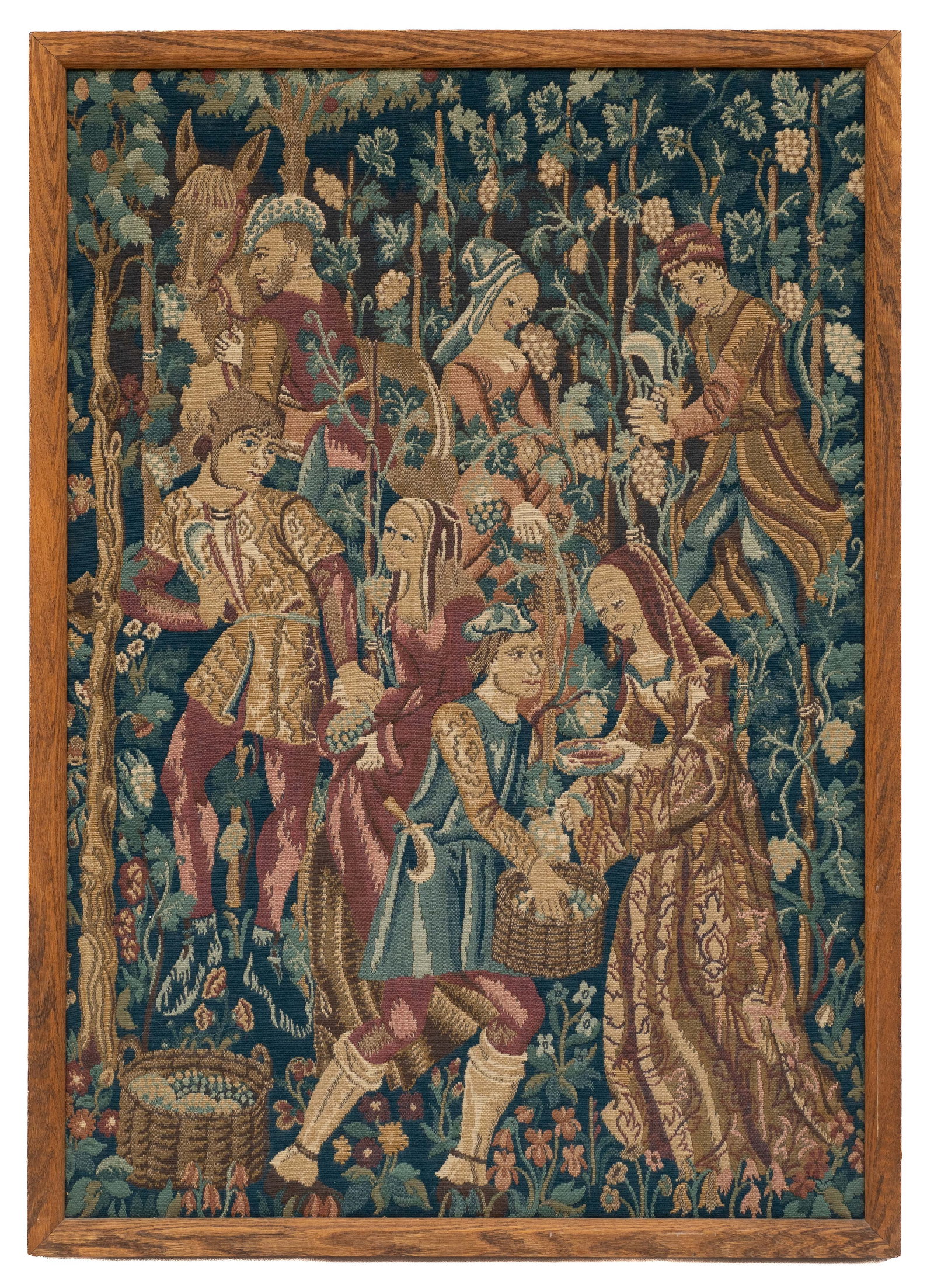 Framed Grape Harvest Tapestry, After Les Vendanges (1 of 2)