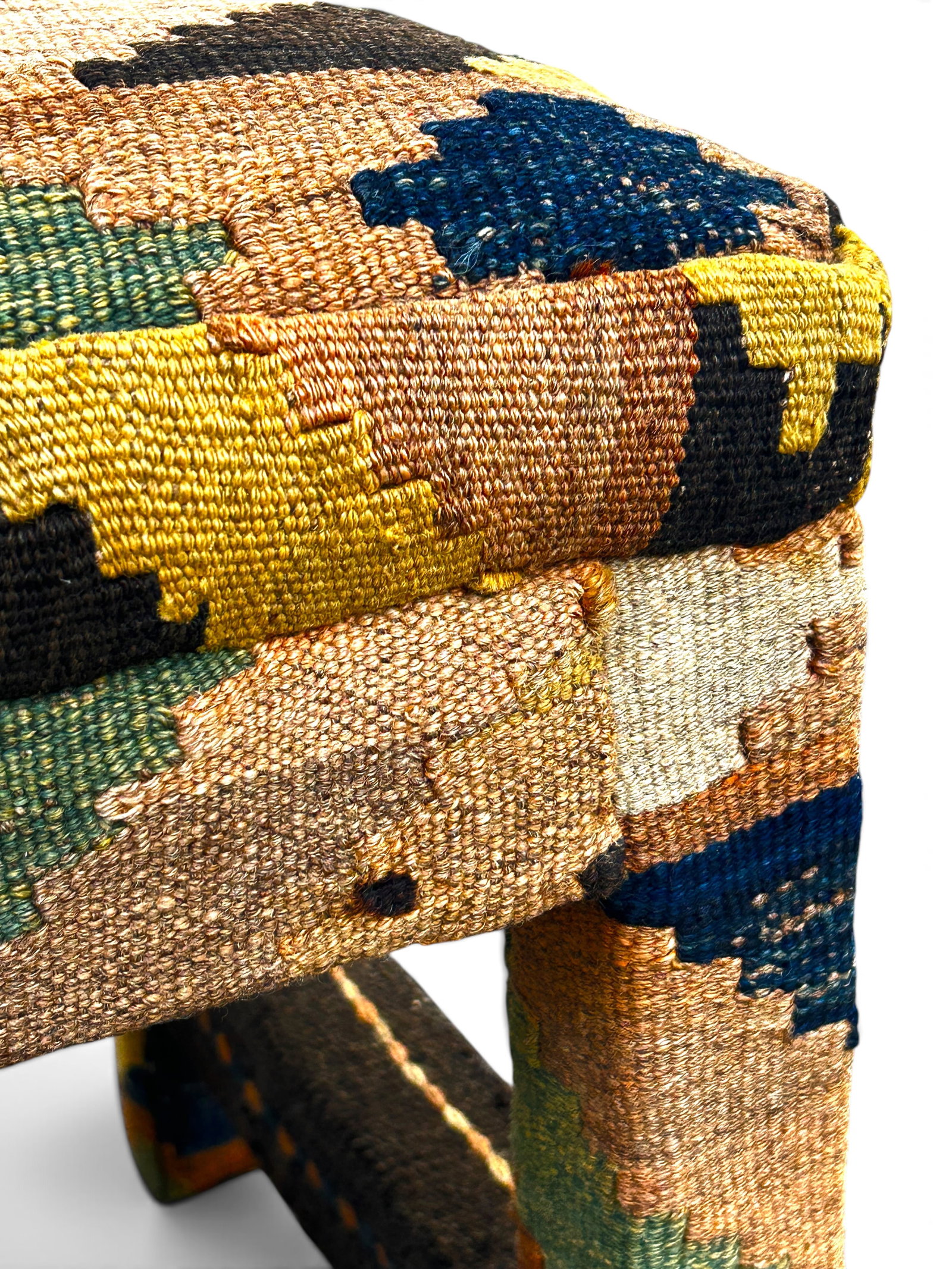 4 Kilim Upholstered Stools. - 13