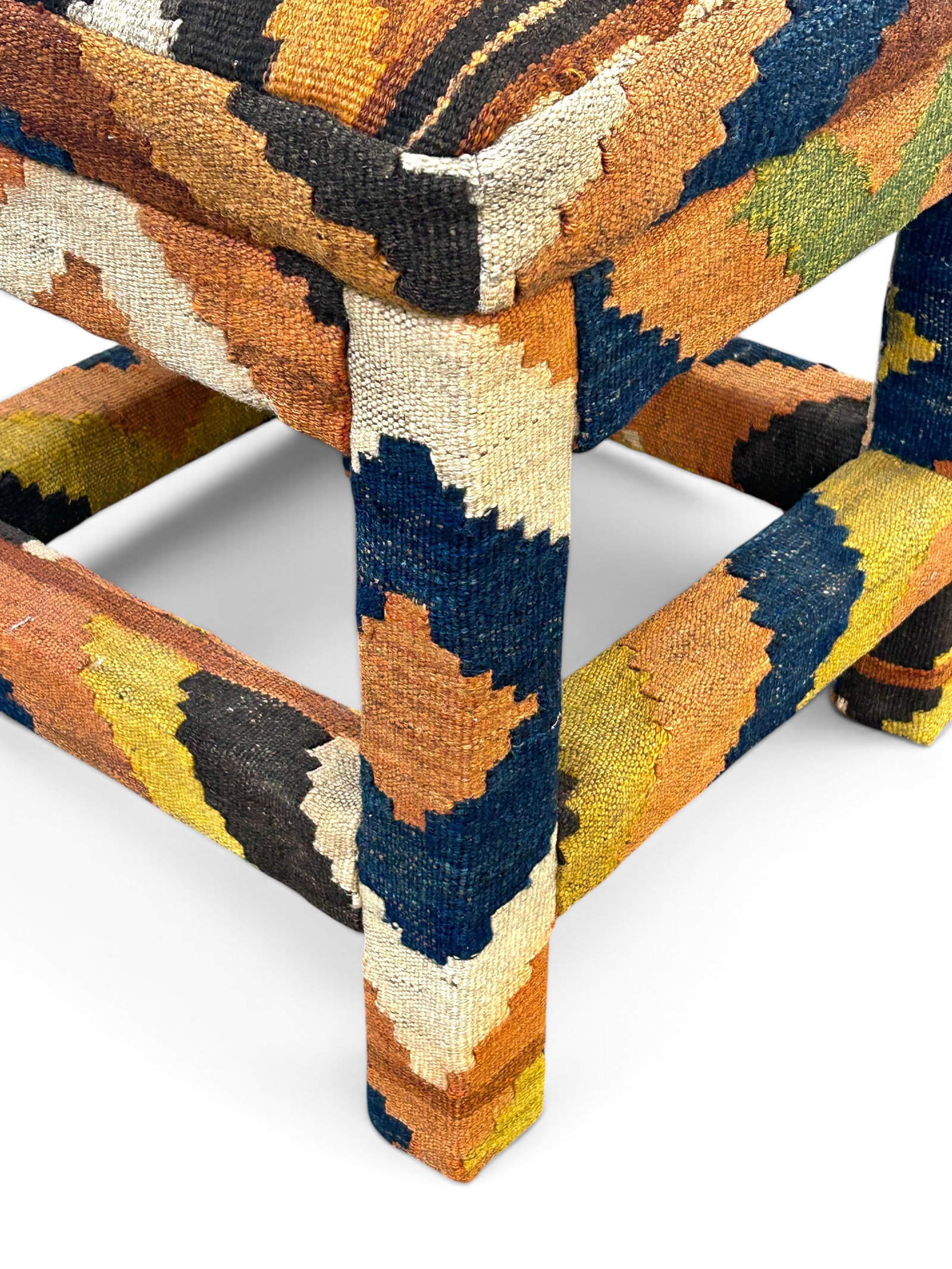 4 Kilim Upholstered Stools. - 17