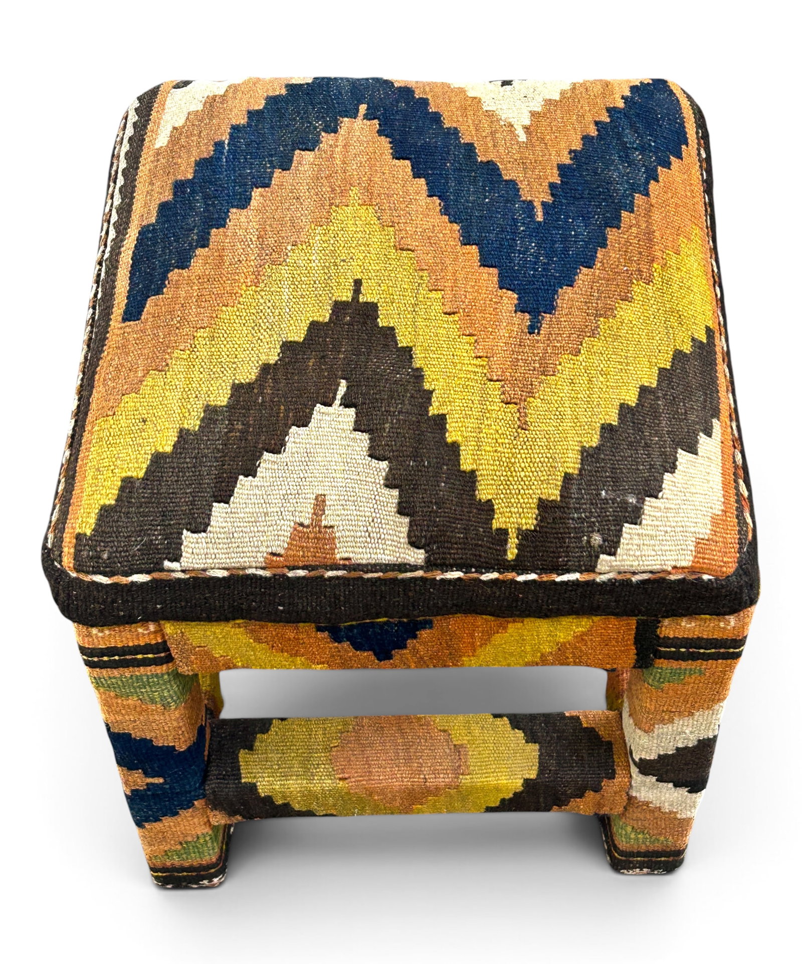 4 Kilim Upholstered Stools. - 18