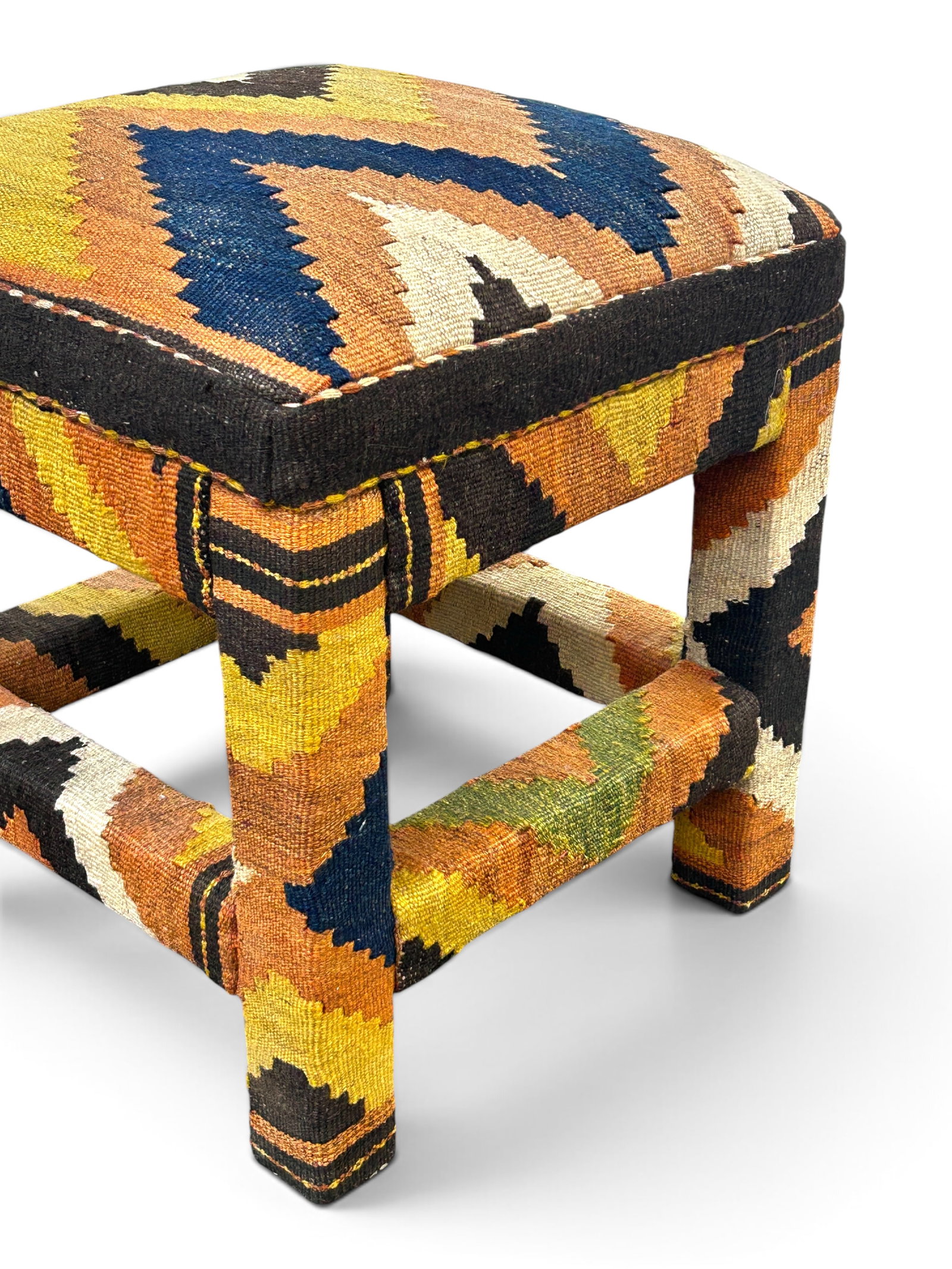 4 Kilim Upholstered Stools. - 19