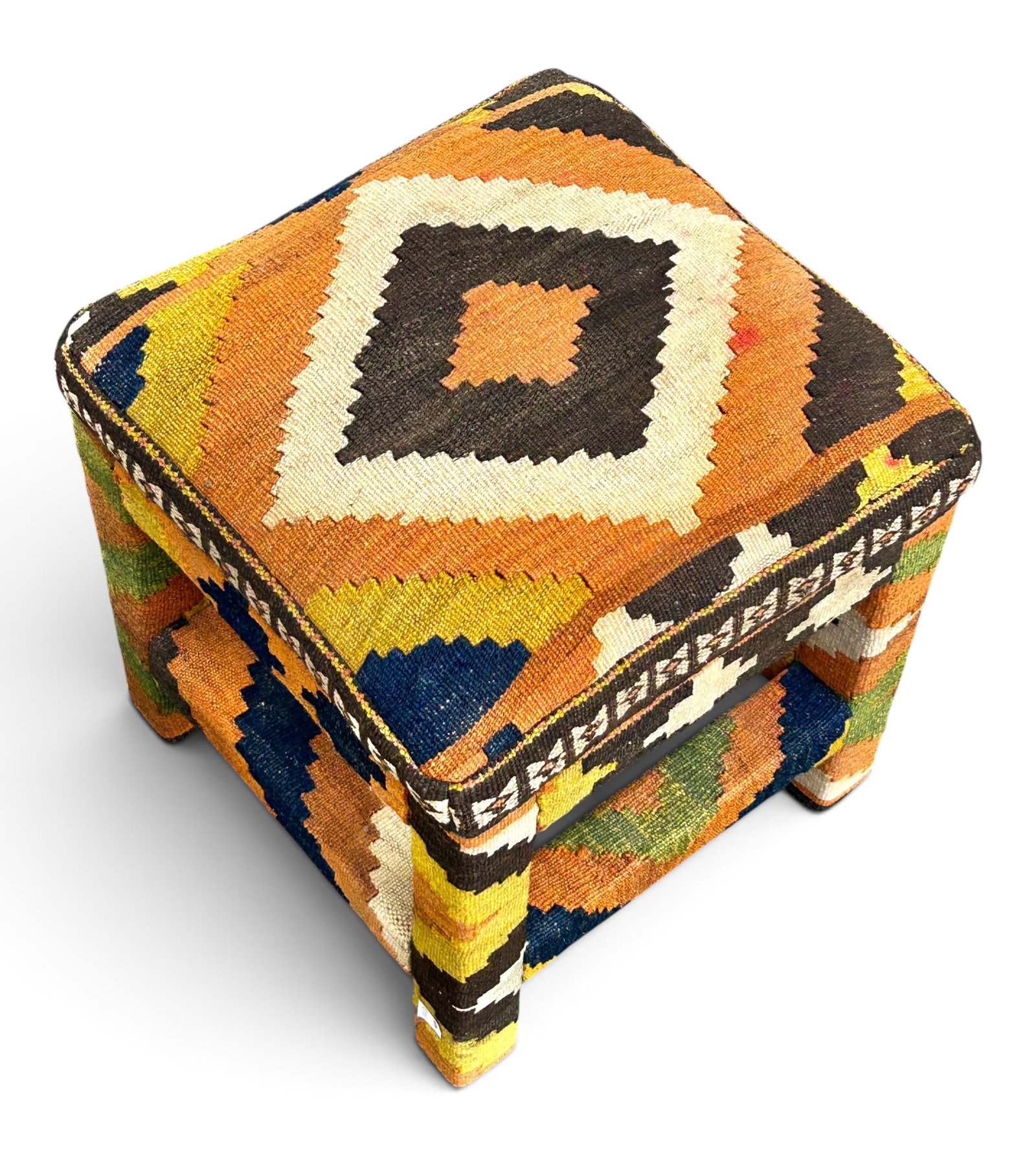 4 Kilim Upholstered Stools. - 6