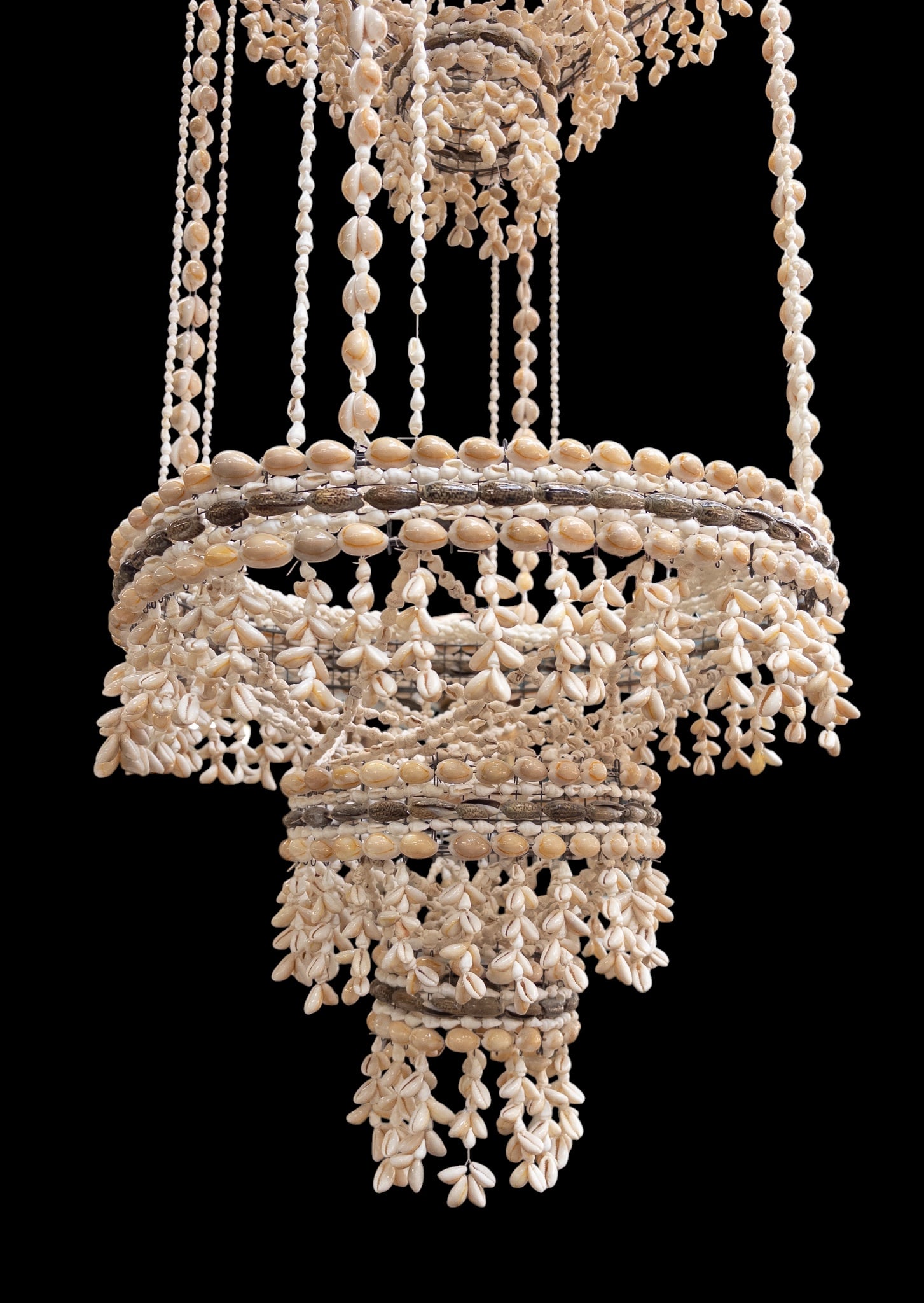 Handcrafted Boho Seashell Hanging Planter. - 2