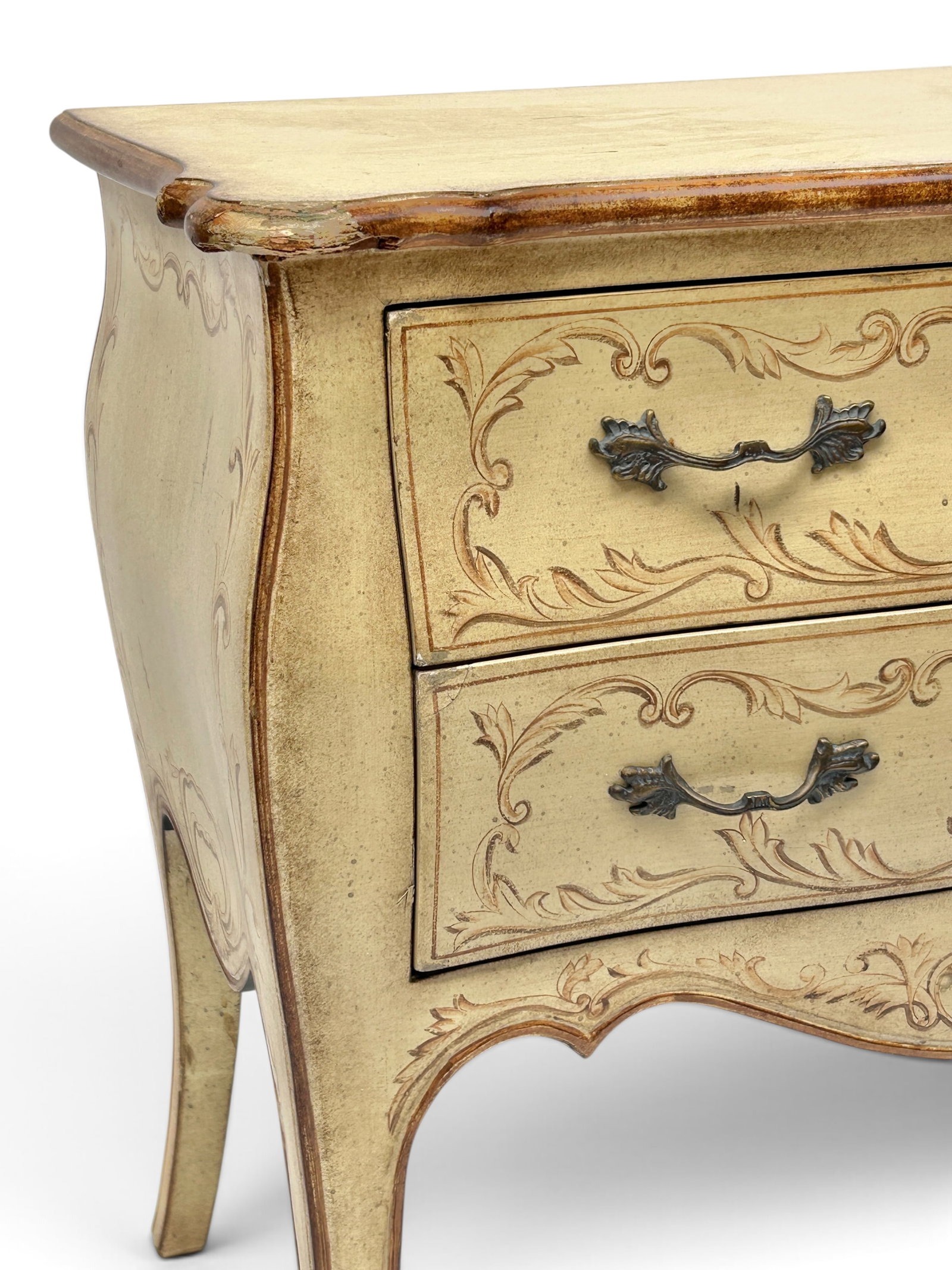 Harden Painted Bombe Commode or Nightstand. - 6
