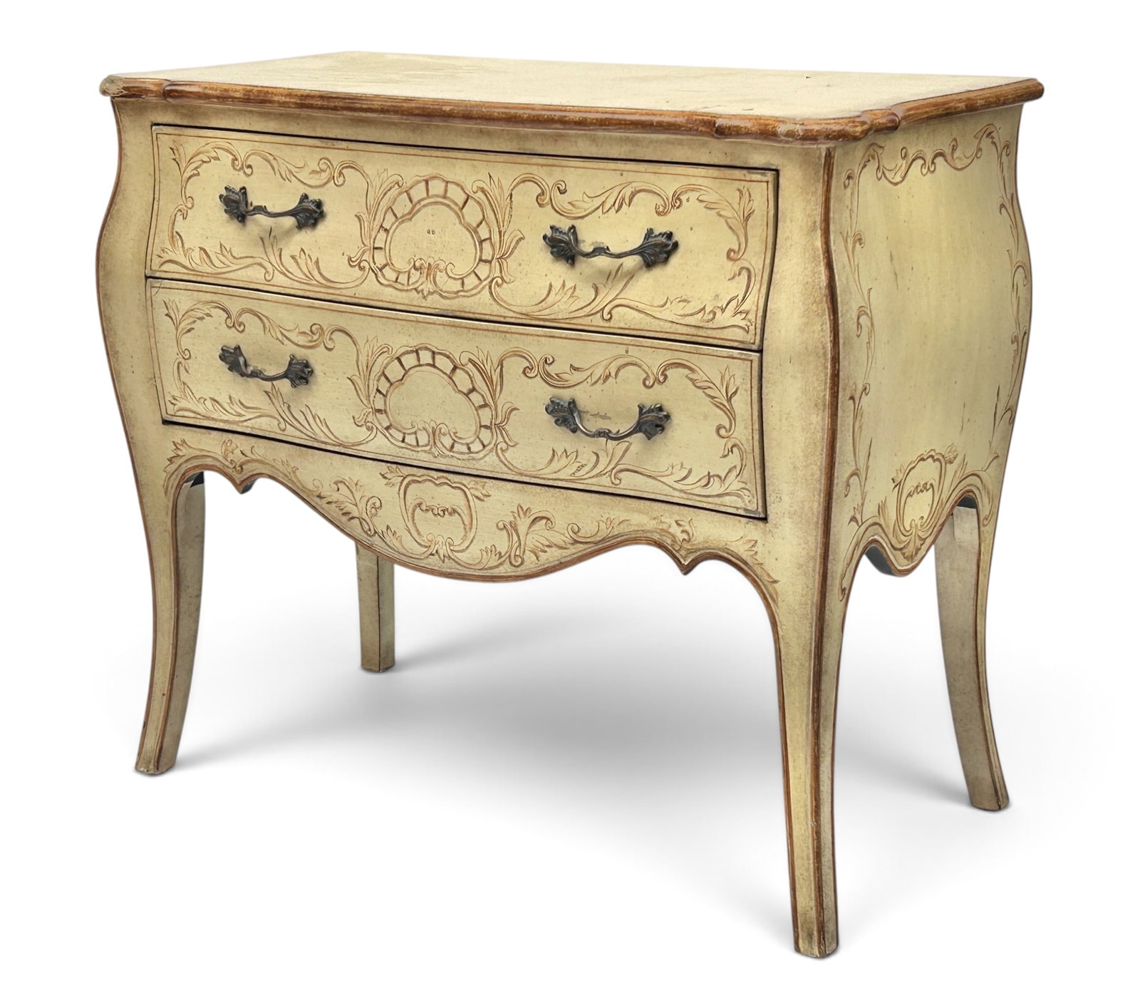 Harden Painted Bombe Commode or Nightstand. - 8