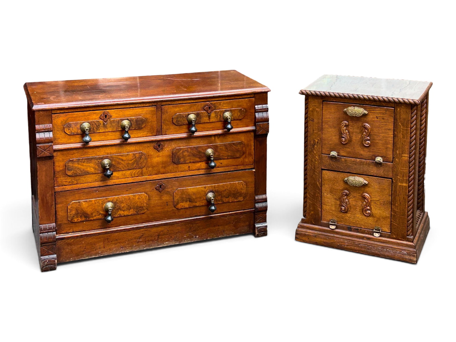 Lot: Eastlake Drawer Chest & Ice Box Style Cabinet (1 of 18)