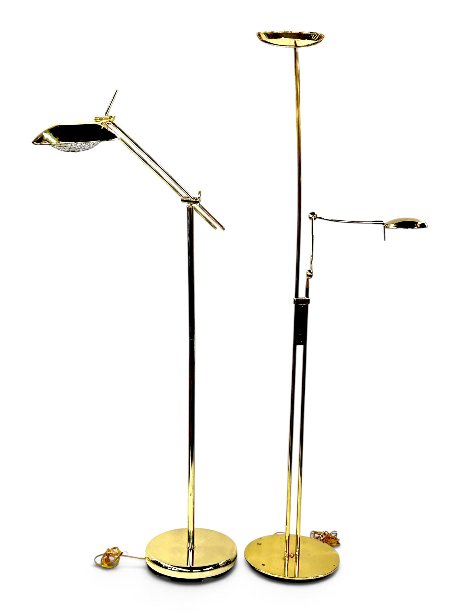 Two Polished Brass Floor Lamps, inc. Holtkoetter. (1 of 19)