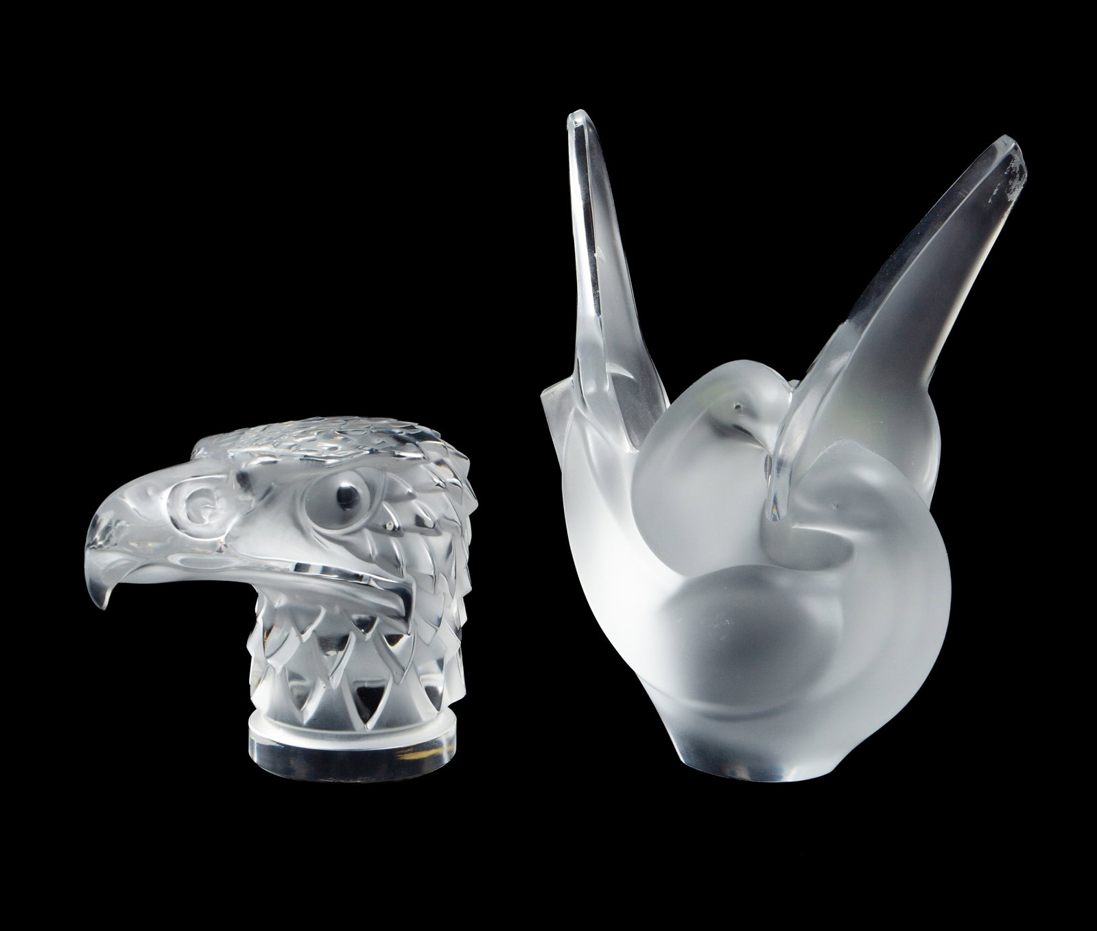 Lalique Crystal Eagle Paperweight & Sylvie Vase. (1 of 9)