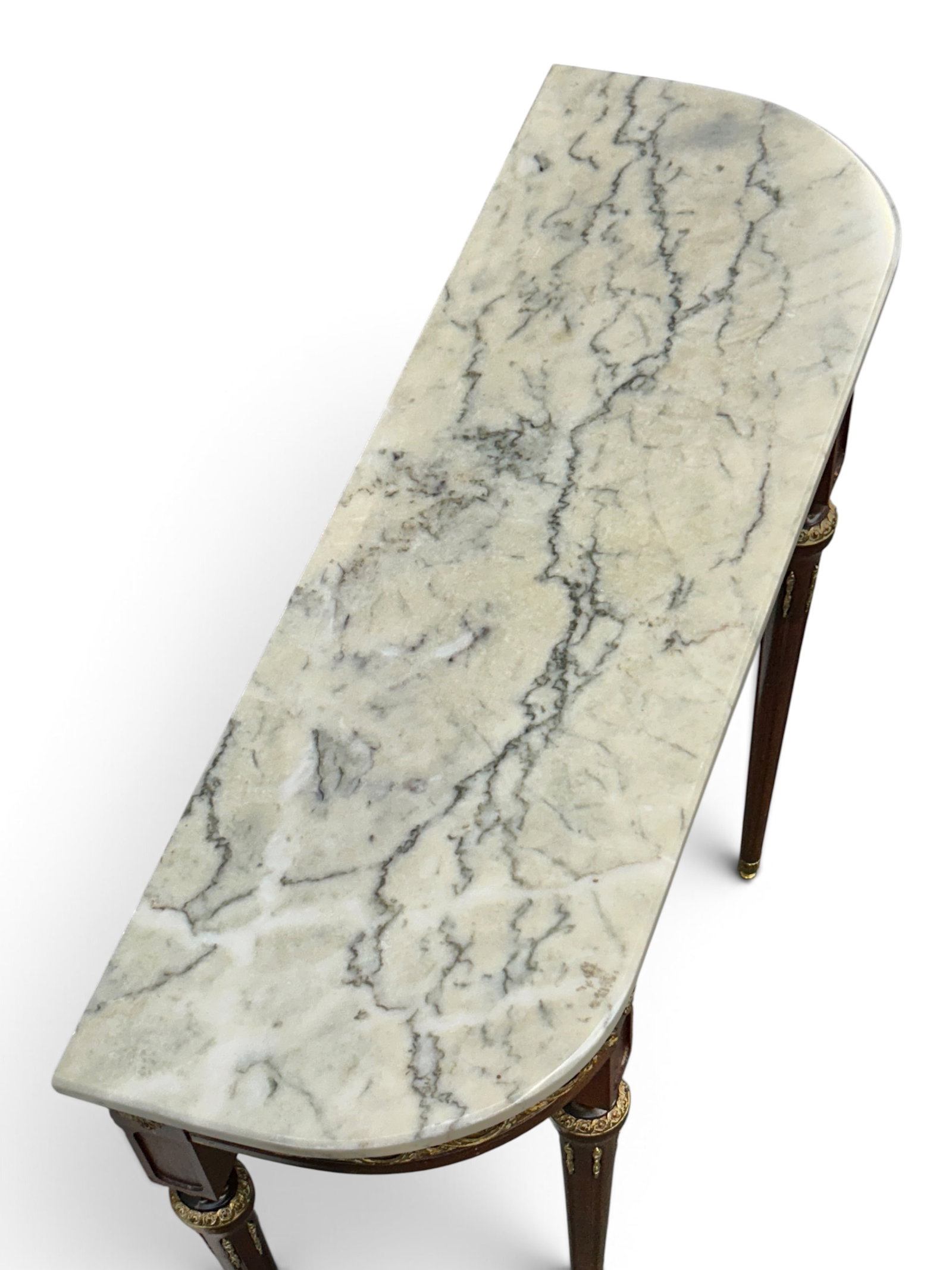 French Style Marble Top Console Table. - 2
