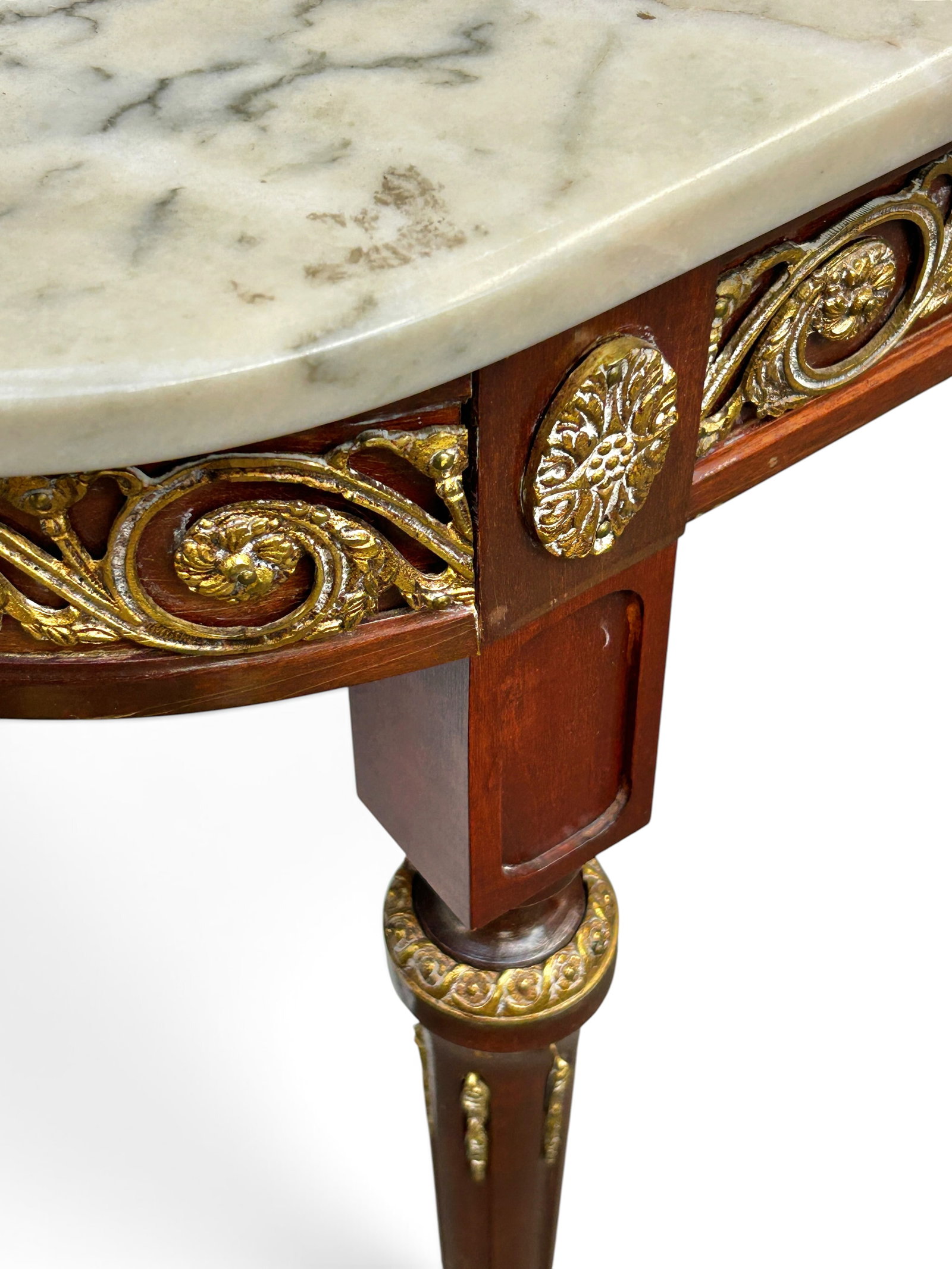 French Style Marble Top Console Table. - 3