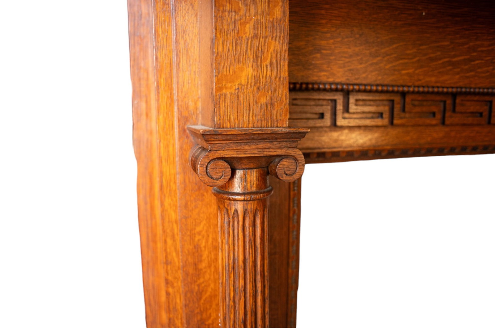 Antique Oak Fireplace Front. - 2