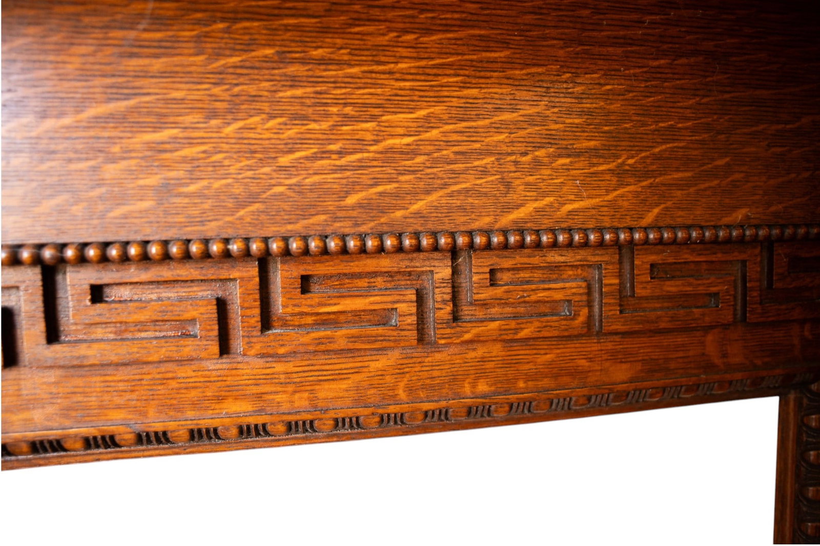 Antique Oak Fireplace Front. - 3