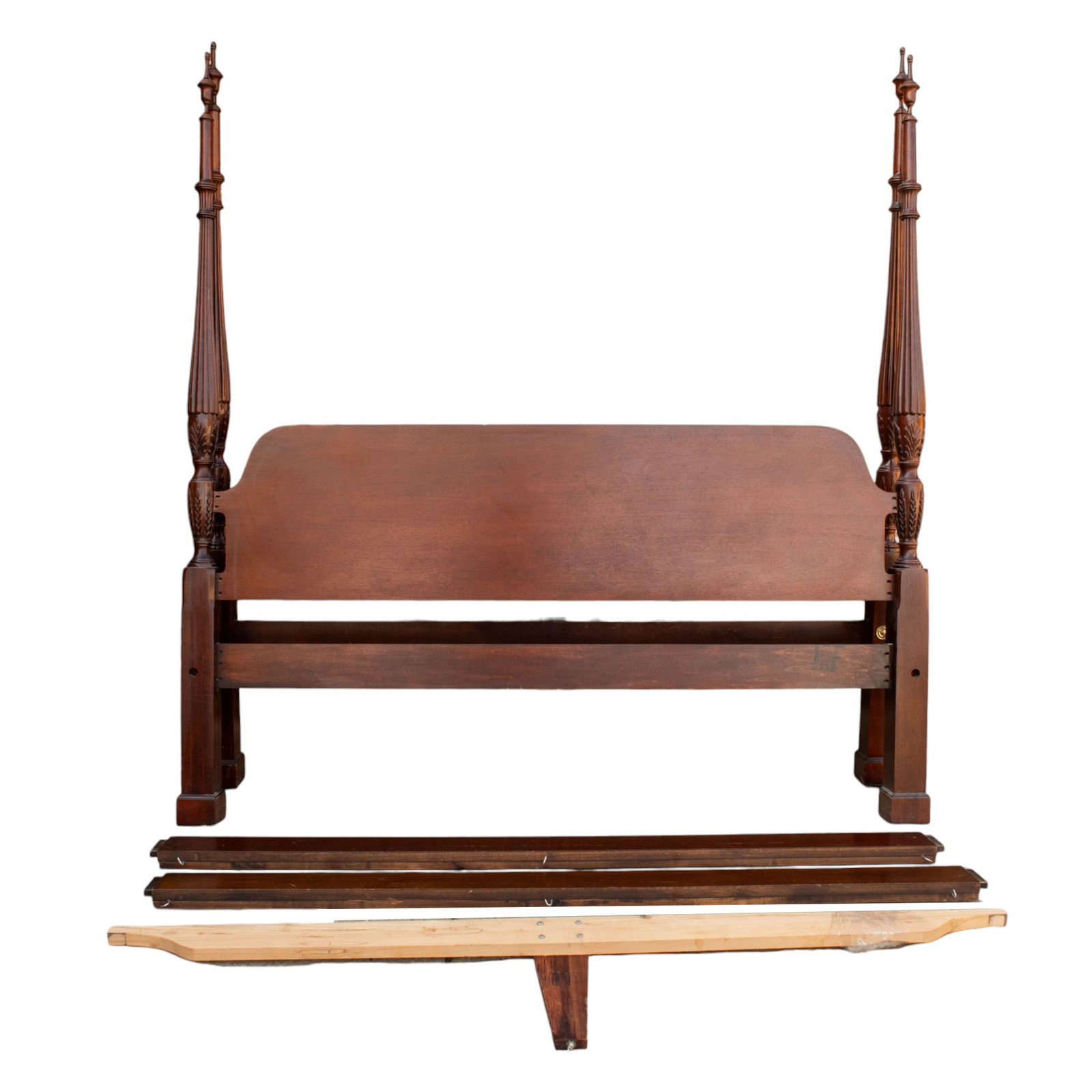 King Size Cherry or Mahogany Four Poster Bed. (1 of 3)