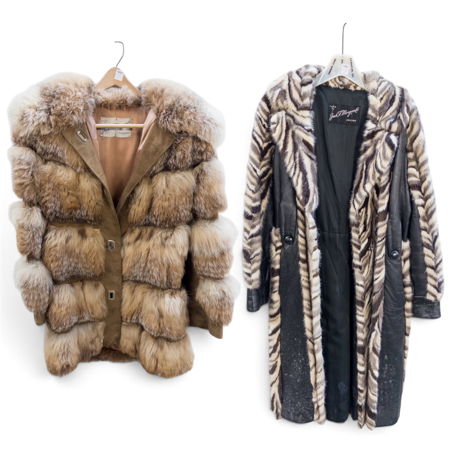 Lot of 3 Leather and Fur Jackets. (1 of 9)