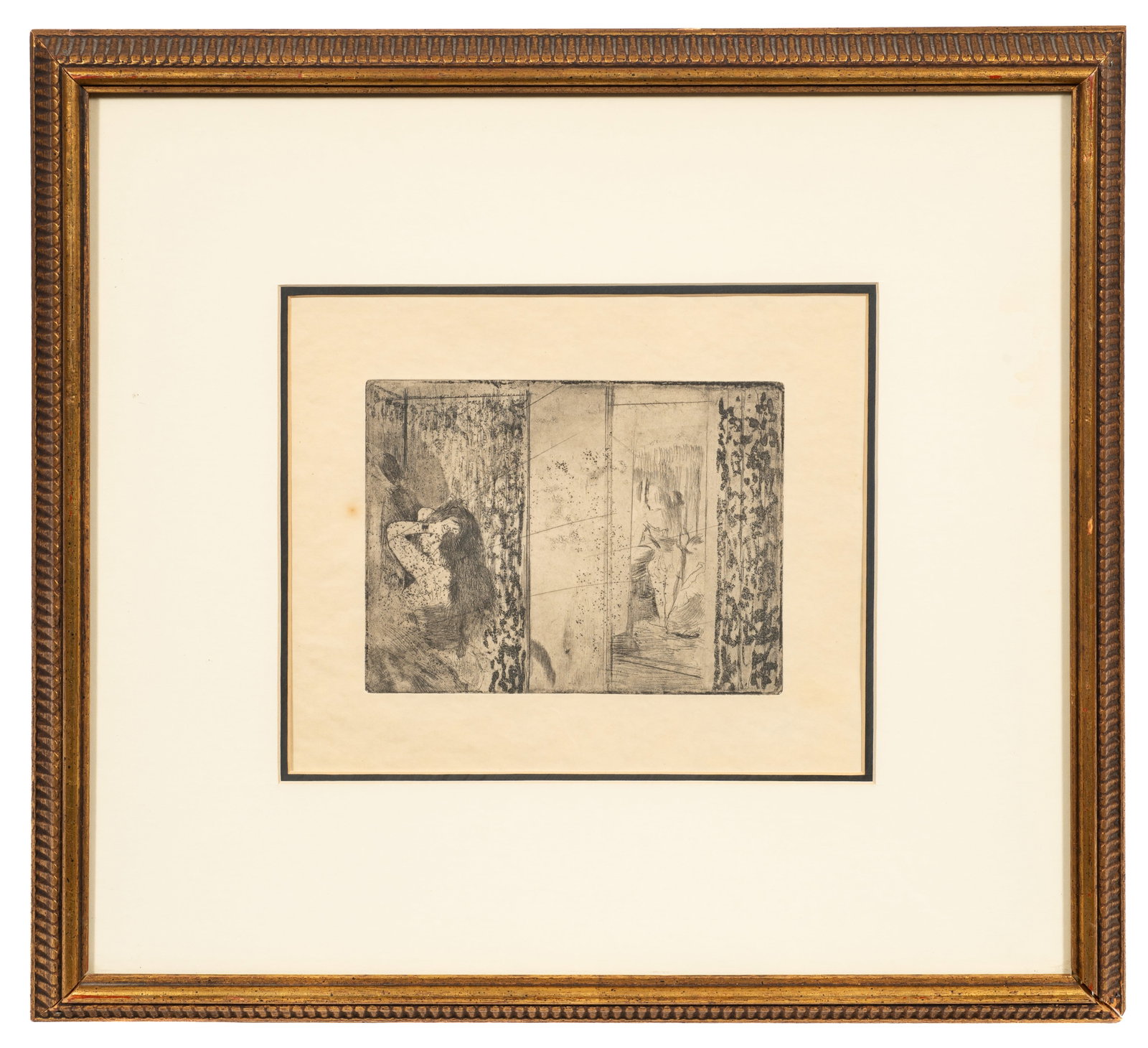 Loges d'Actrices, Edgar Degas Etching. - 2