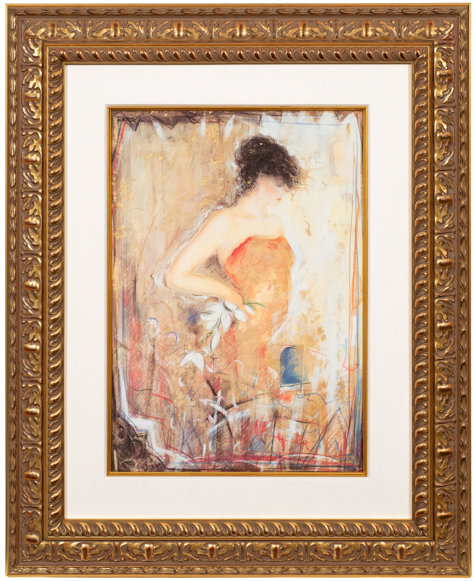 Contemplation, Signed Print by Janet Treby.: Artist(s): Janet Treby (English, b. 1955). Medium: Offset print with metallic embellishments. Signature(s): Signed and numbered (97/650) in its lower margin. Paperwork/Provenance: N/A Condition: No vi