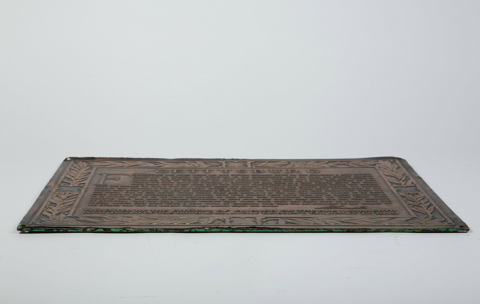 Gettysburg Address Bronze Plaque. - 7
