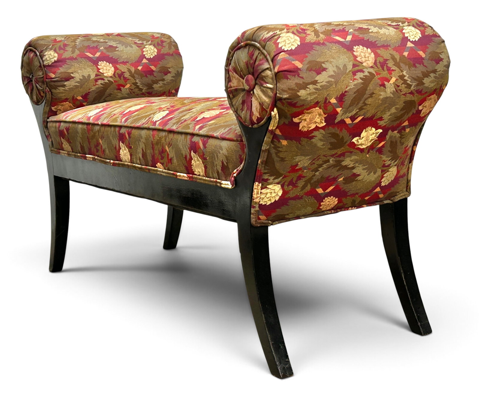 Vintage Rolled Arm Window Bench or Settee. - 13