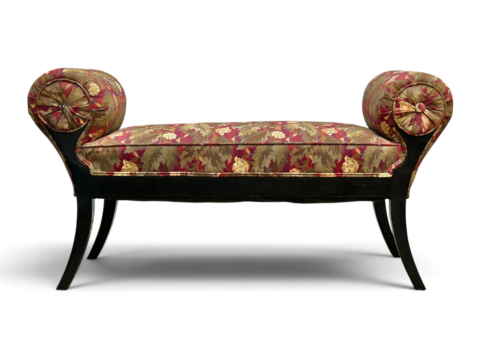 Vintage Rolled Arm Window Bench or Settee. - 7