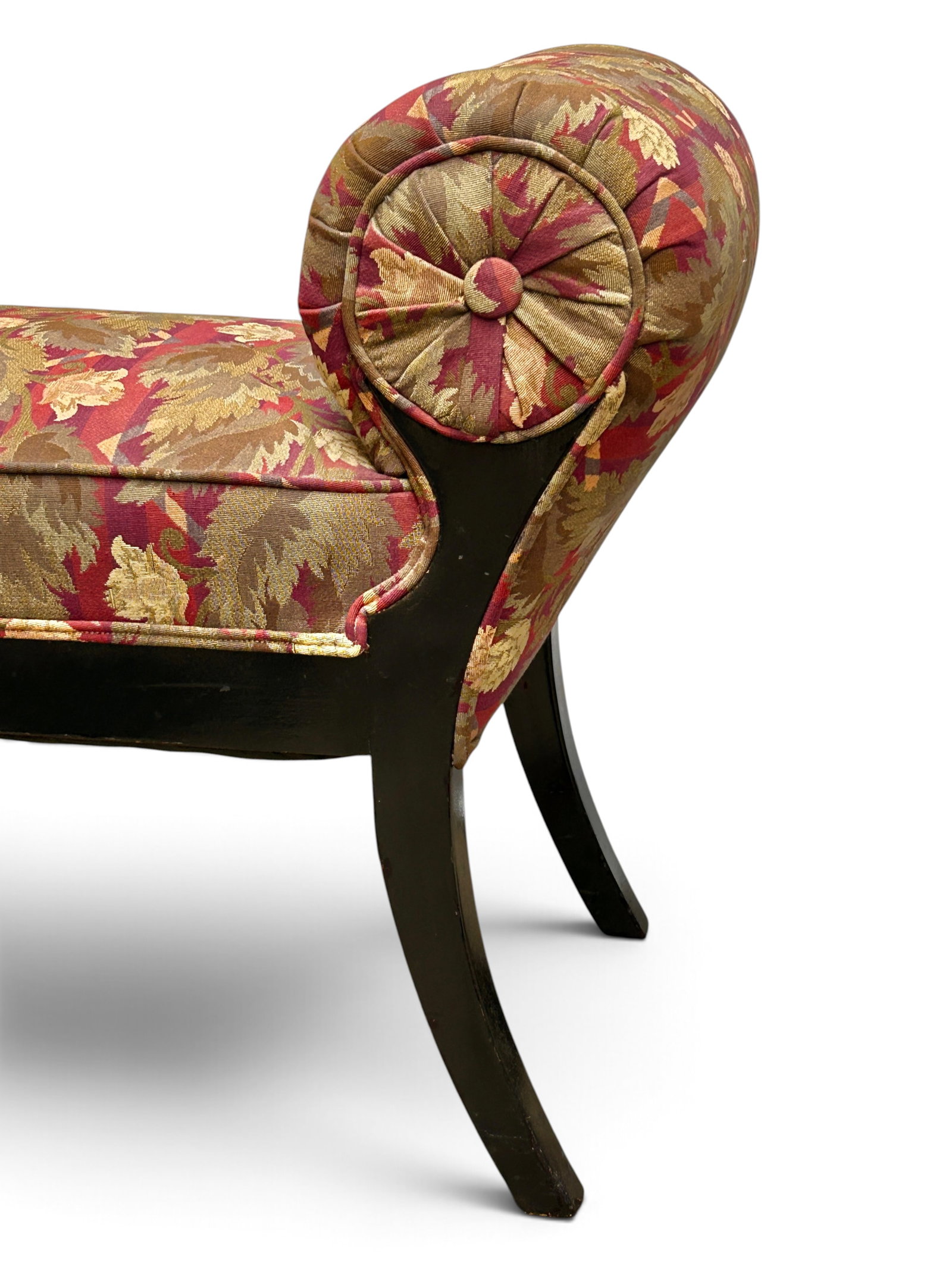 Vintage Rolled Arm Window Bench or Settee. - 8