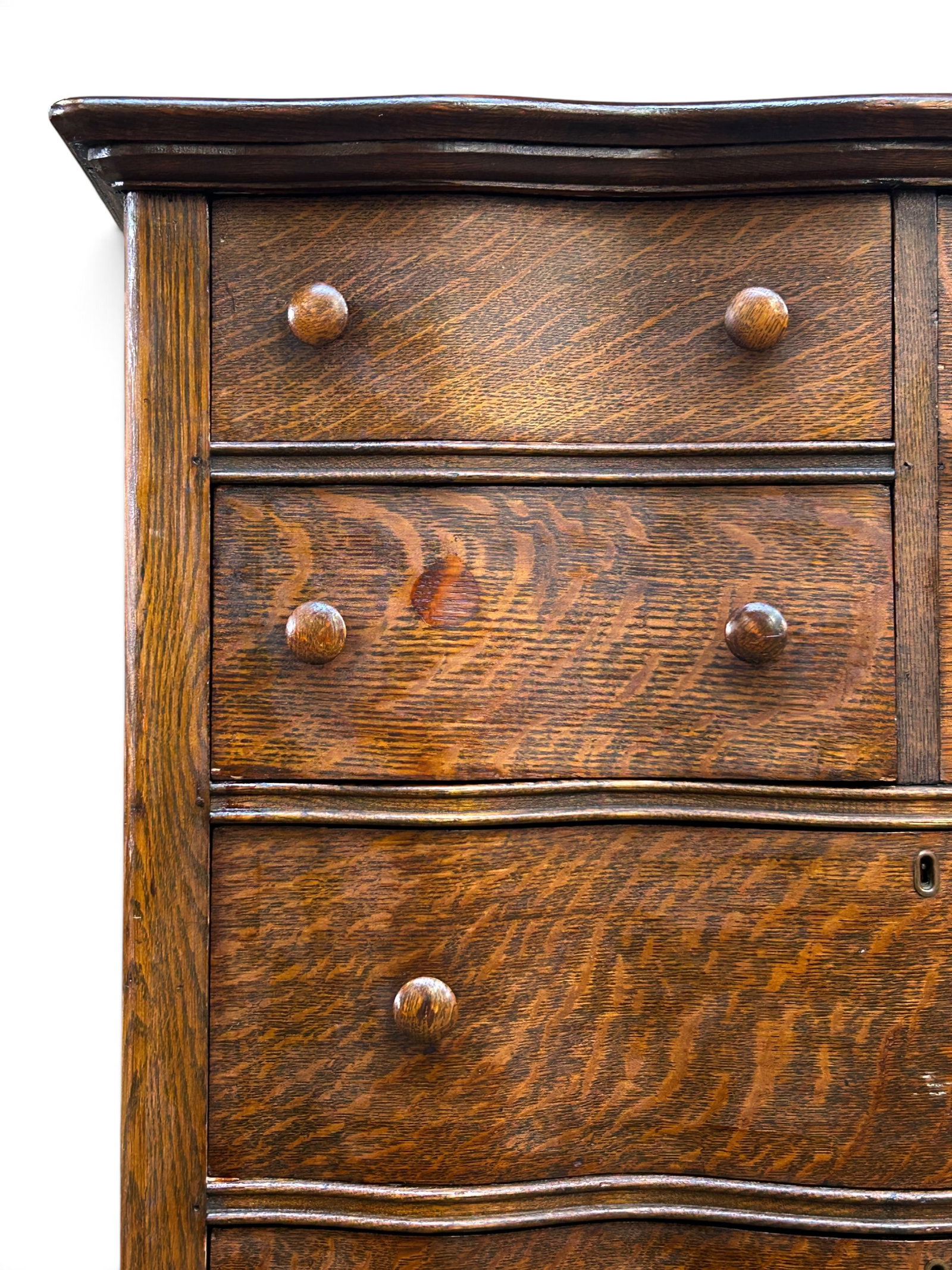 Antique Tiger Oak Chest. - 2