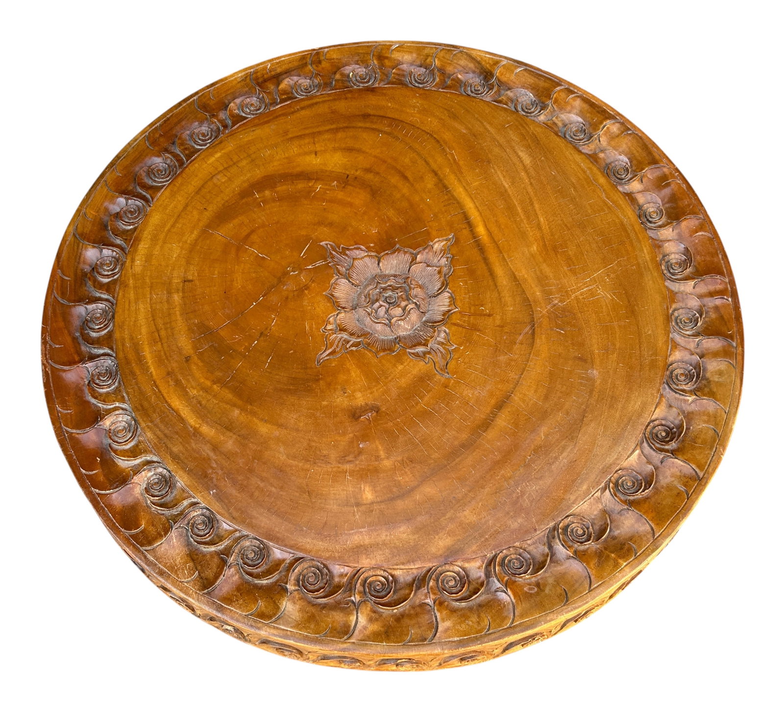Carved Elephant Table. - 2