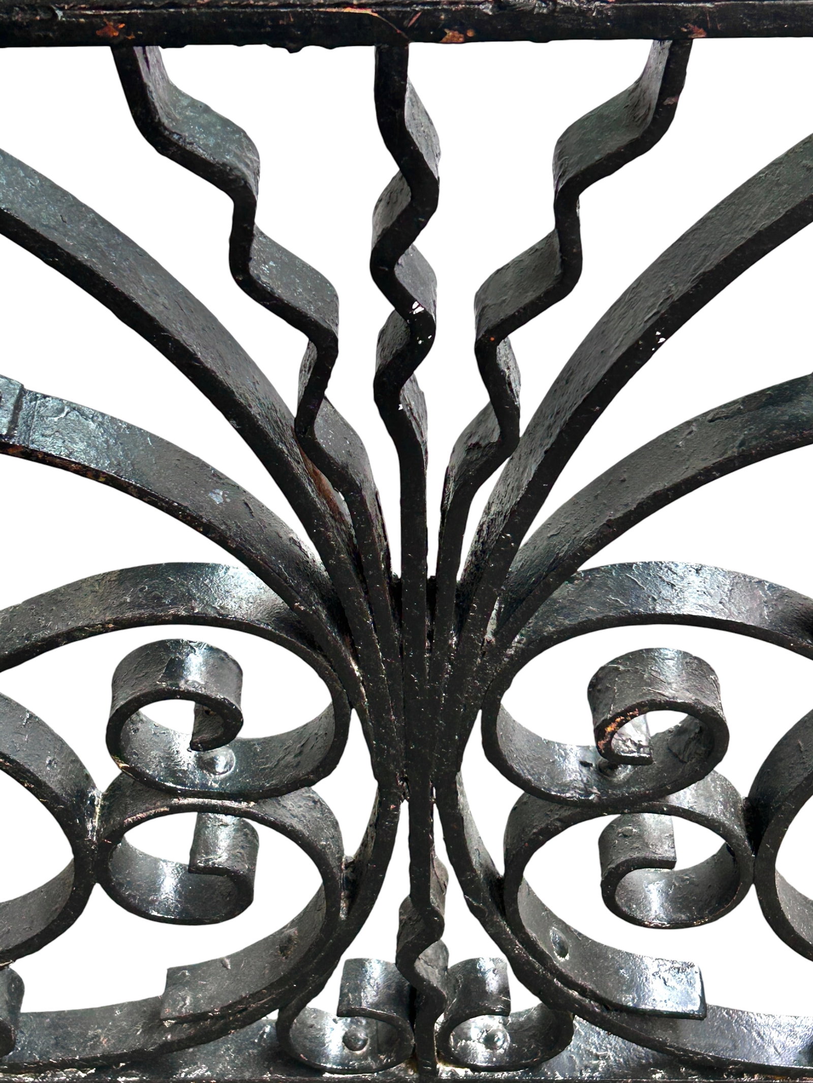 Architectural Wrought Iron Console Table. - 11