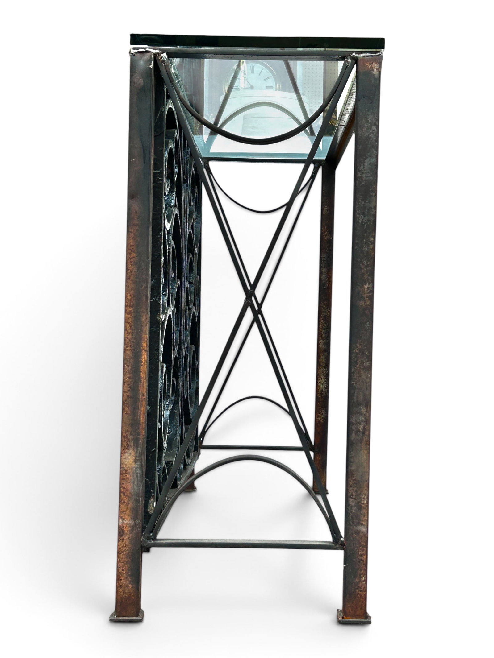 Architectural Wrought Iron Console Table. - 6