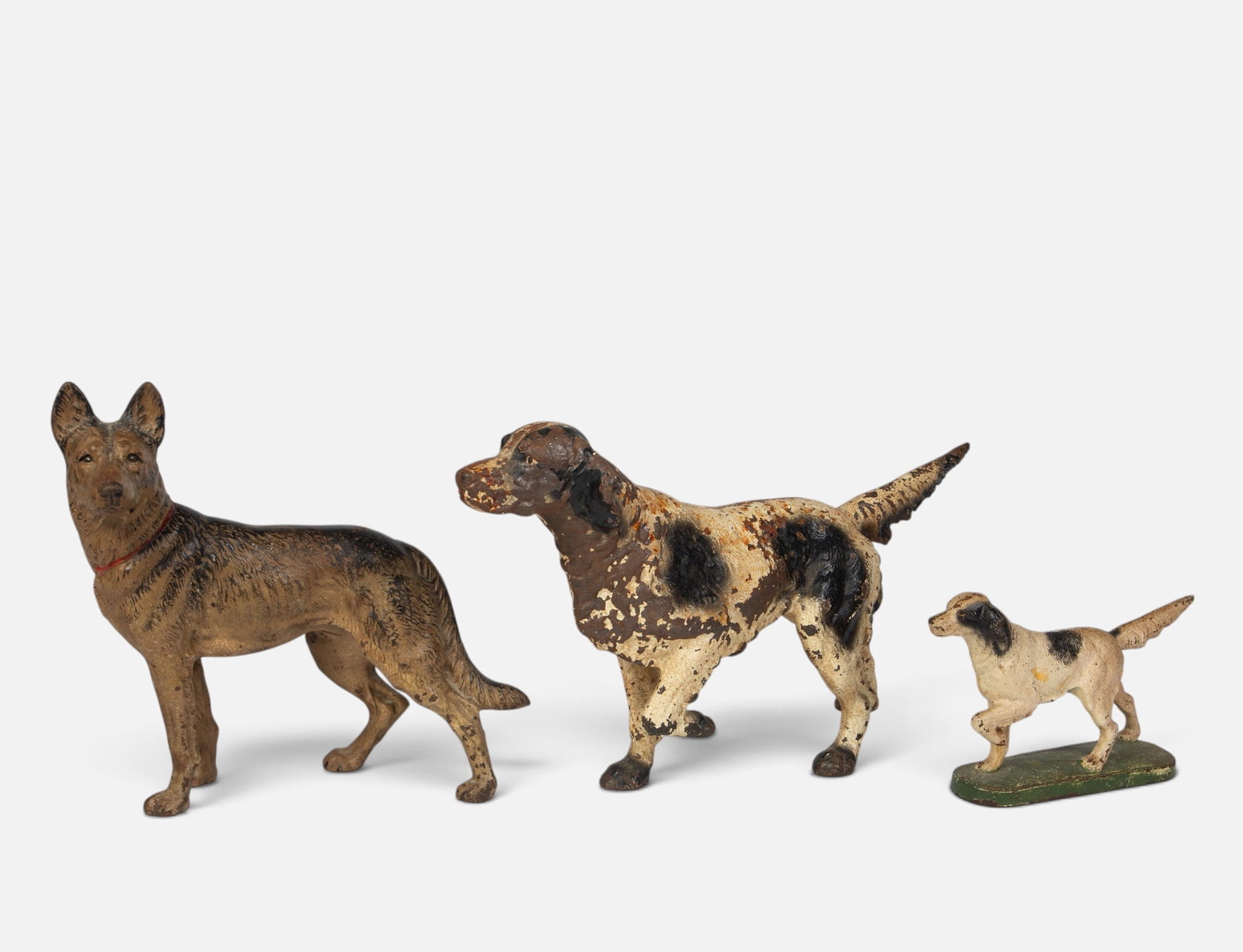 Lot of 3 Painted Cast Iron Dog Doorstops. (1 of 9)