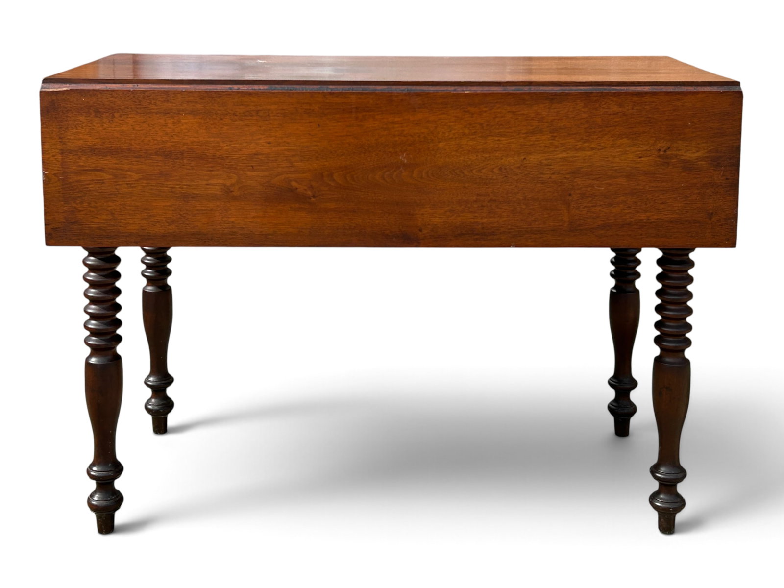 Antique Drop Leaf Table w/ Bobbin Turned Legs. - 4