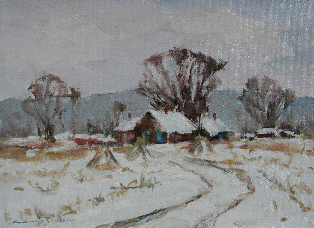 C. Curry Bohm: "The Early Snow": 11x15, O/B, SLL