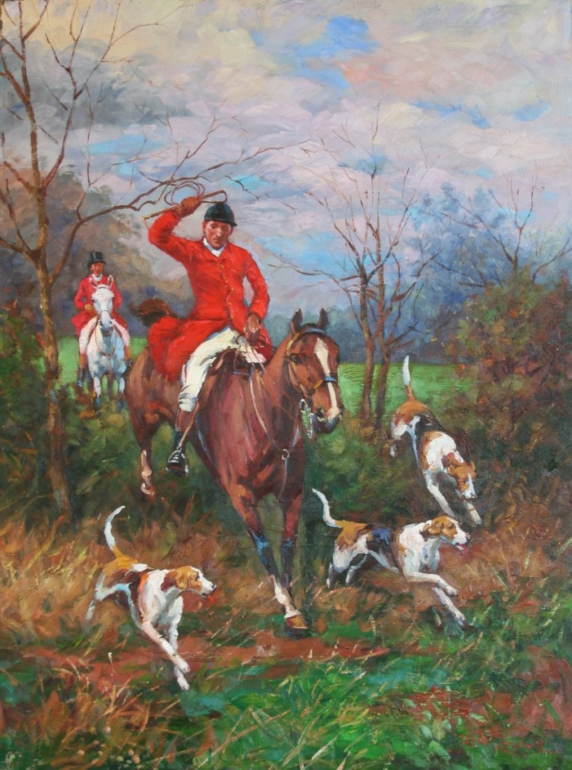 Jack Levine: Hunt Scene: 40x30, O/C, SLR