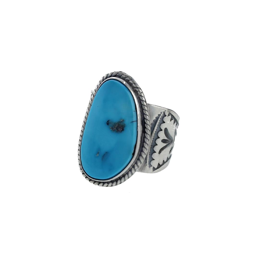 Sterling Silver  Turquoise Ring Navajo Native American (1 of 1)