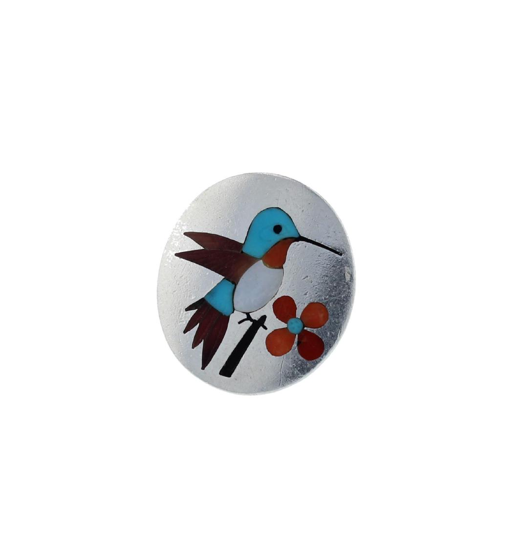 Sterling Silver  Multi Stone Ring Zuni Native American (1 of 1)