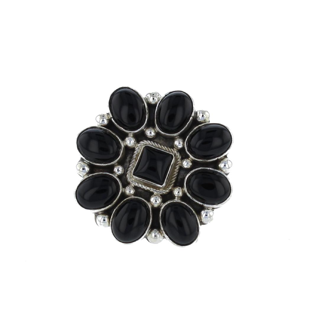 Sterling Silver Black Onyx Ring Navajo Native American (1 of 1)