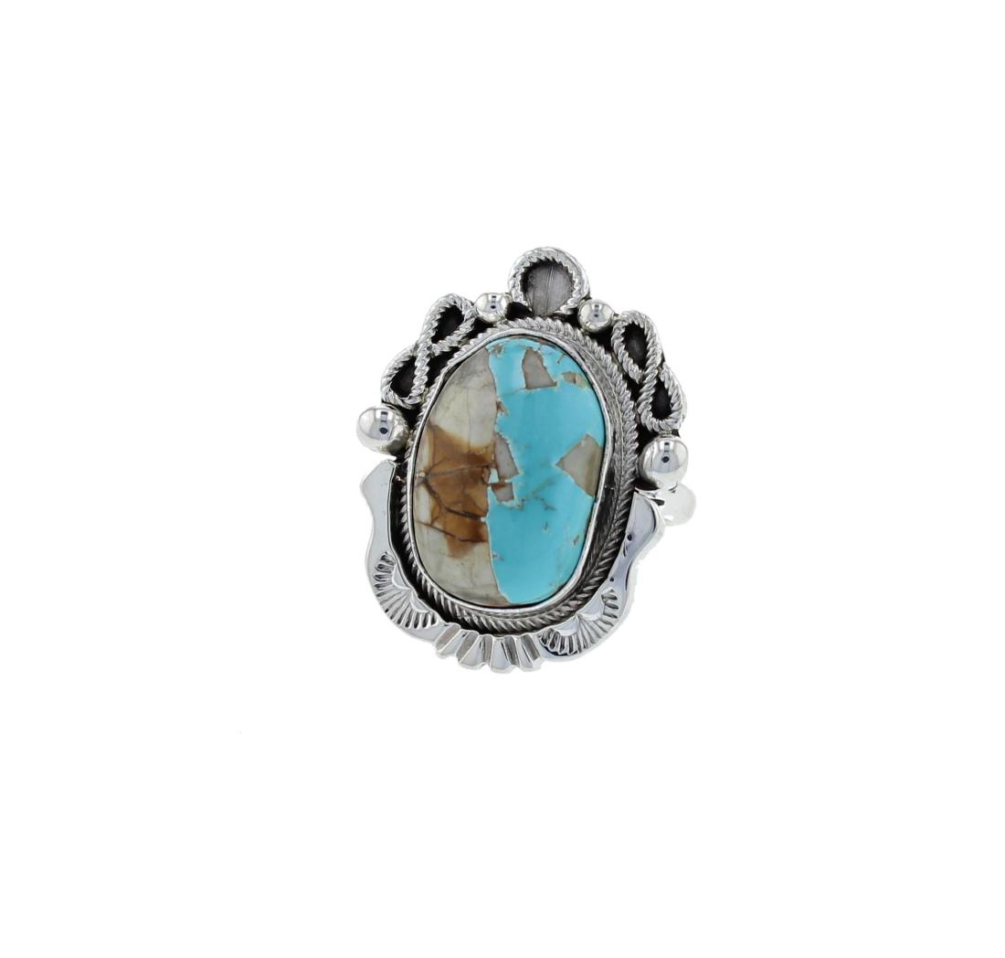 Sterling Silver  Turquoise Ring Navajo Native American (1 of 1)