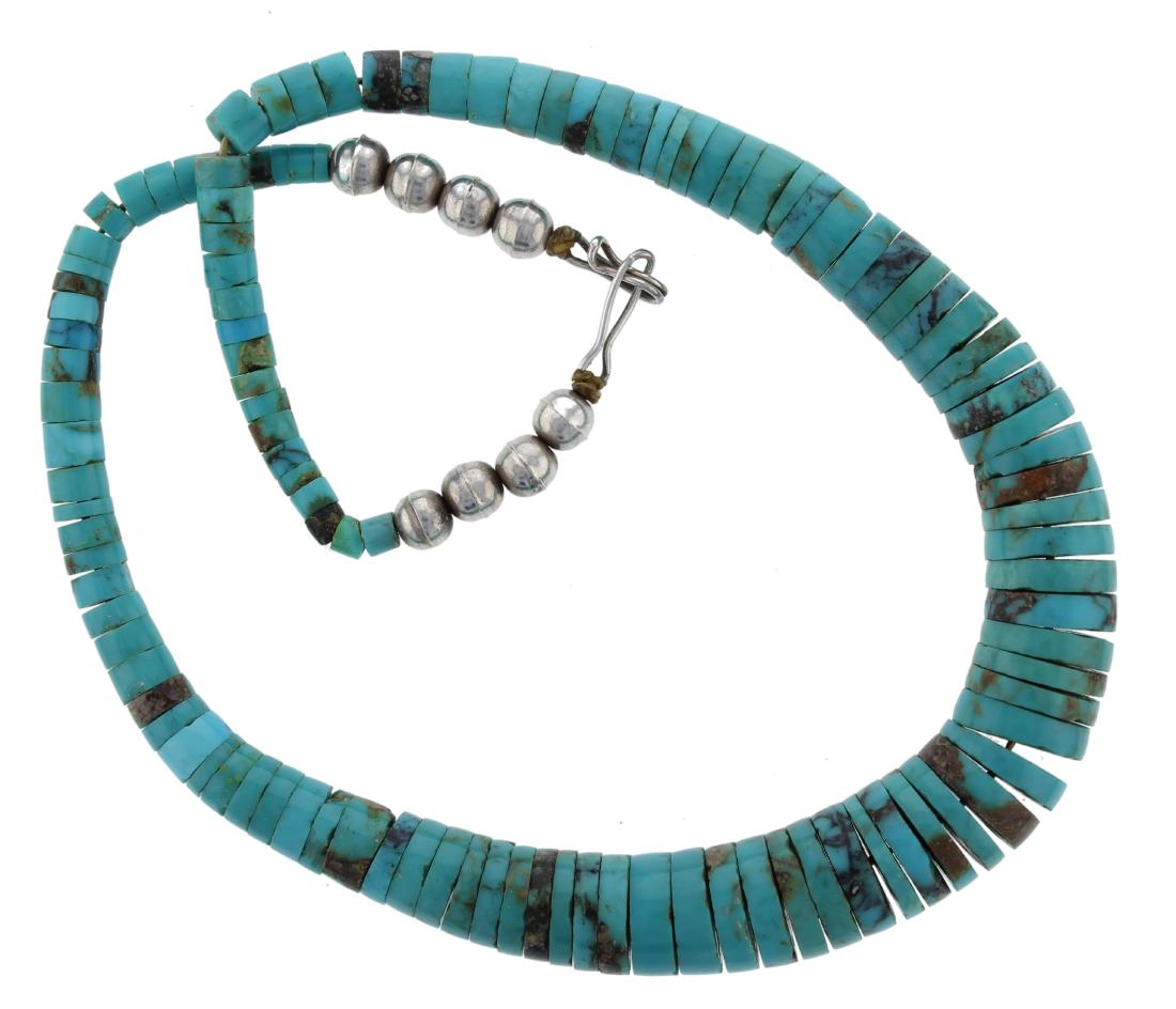 Sterling Silver  Turquoise Necklace Navajo Native (1 of 2)