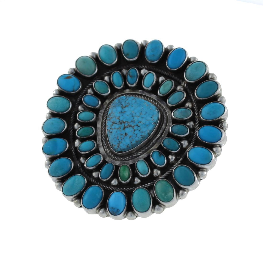 Sterling Silver  Turquoise Masterpiece Cluster Ring (1 of 2)