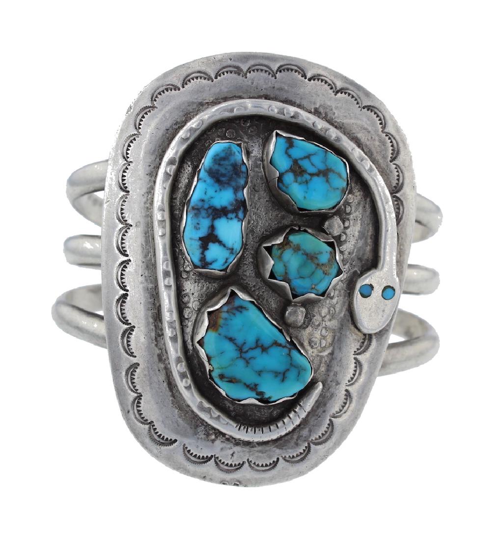 Sterling Silver Genuine Turquoise Masterpiece Bracelet (1 of 2)
