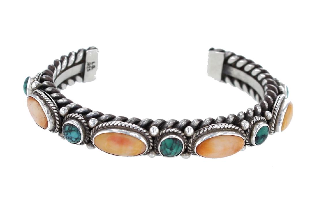 Sterling Silver Genuine Turquoise & Spiny Oyster (1 of 1)