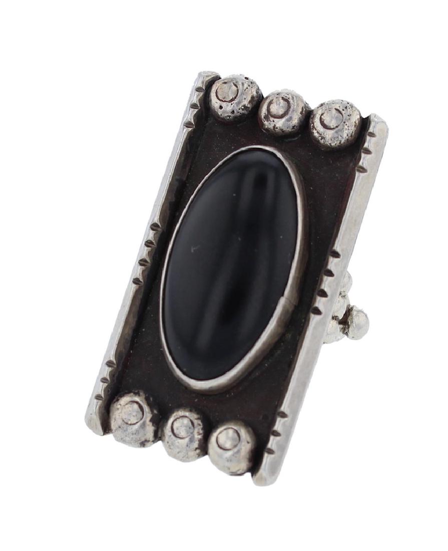 Sterling Silver Black Onyx Vintage Ring Navajo Native (1 of 1)