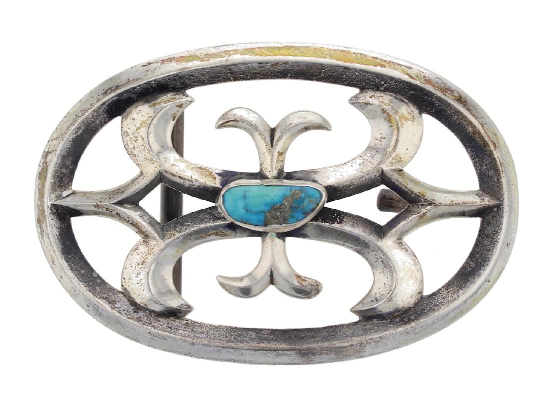 Sterling Silver Genuine Turquoise Antique Sand Cast (1 of 2)
