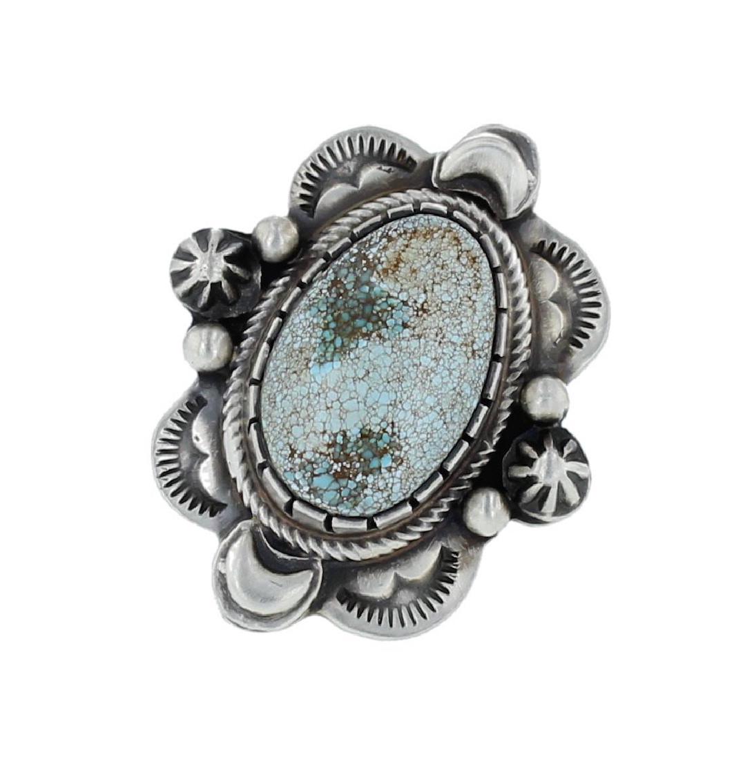 Sterling Silver Genuine Turquoise Ring Navajo Native (1 of 1)
