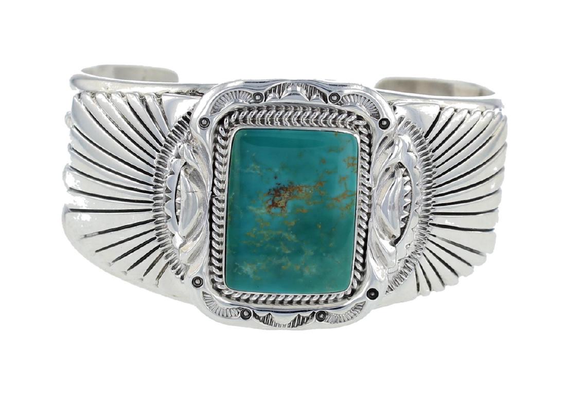 Sterling Silver Genuine Turquoise  Masterpiece Bracelet (1 of 3)