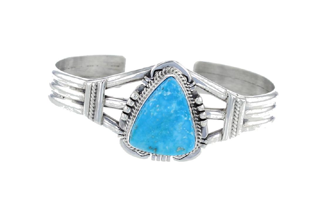 Sterling Silver Genuine Turquoise Bracelet Navajo: Weight: 28.4 Grams, Size: 5.5" inner, 1" gap, 6.5" total |Sterling Silver Genuine Turquoise Bracelet Navajo Native American Indian Jewelry Signed J. nelson