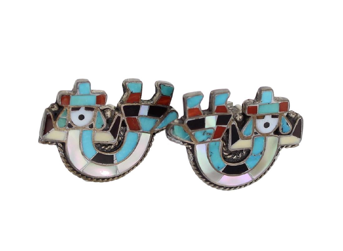 Sterling Silver Genuine Multi Stone Antique Clip (1 of 1)